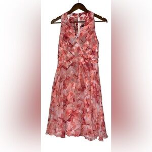 White House Black Market‎ Women Watercolor Floral Dress Size 4 Feminine Dainty